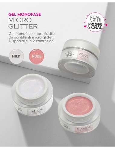 GEL MONOFASICO NUDE MICROGLITTER 50 GR. GEL MONOFASICO NUDE MICROGLITTER 50 GR.