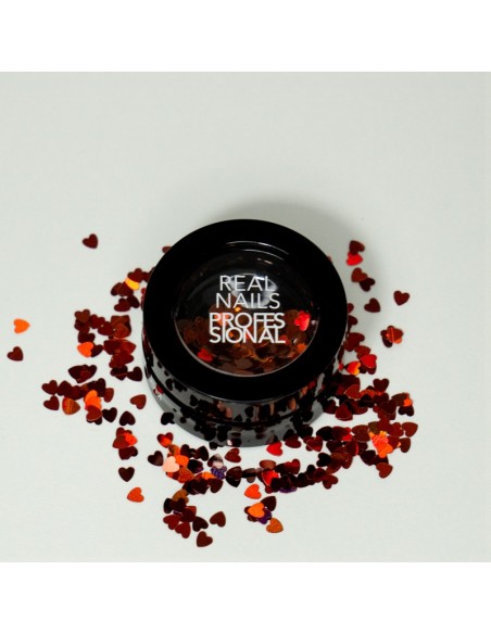 DECORAZIONE ROSSO CUORE PAILETTES